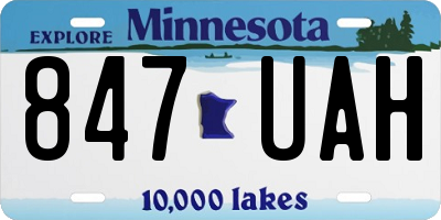 MN license plate 847UAH