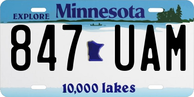 MN license plate 847UAM
