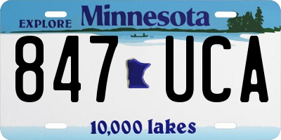 MN license plate 847UCA