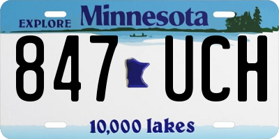 MN license plate 847UCH