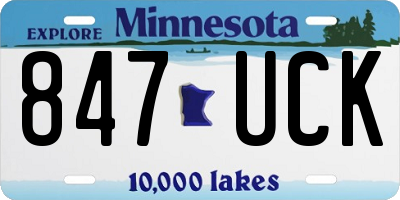 MN license plate 847UCK