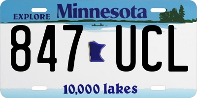 MN license plate 847UCL