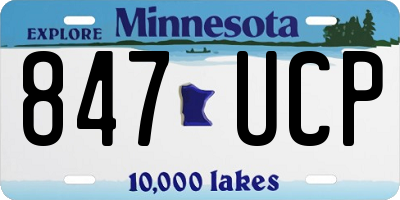 MN license plate 847UCP