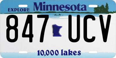 MN license plate 847UCV