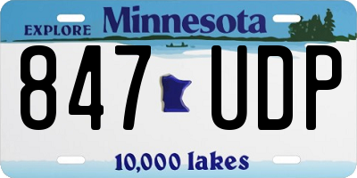 MN license plate 847UDP