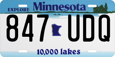 MN license plate 847UDQ