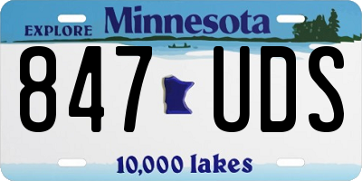 MN license plate 847UDS