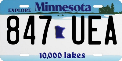 MN license plate 847UEA