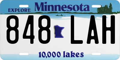 MN license plate 848LAH