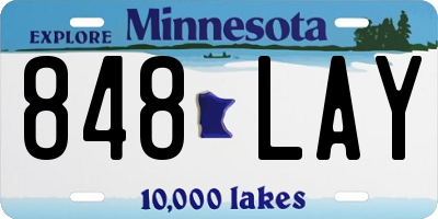 MN license plate 848LAY
