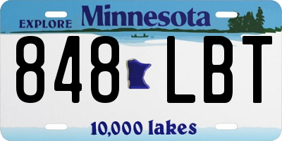 MN license plate 848LBT