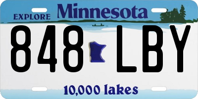 MN license plate 848LBY