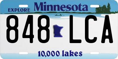 MN license plate 848LCA