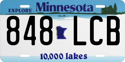 MN license plate 848LCB