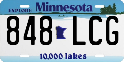 MN license plate 848LCG