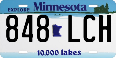 MN license plate 848LCH