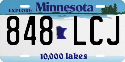 MN license plate 848LCJ