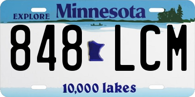MN license plate 848LCM