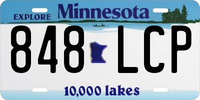 MN license plate 848LCP
