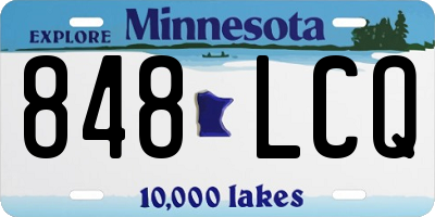 MN license plate 848LCQ