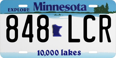 MN license plate 848LCR