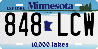 MN license plate 848LCW