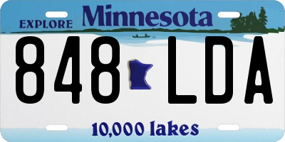 MN license plate 848LDA