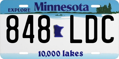 MN license plate 848LDC