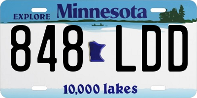 MN license plate 848LDD