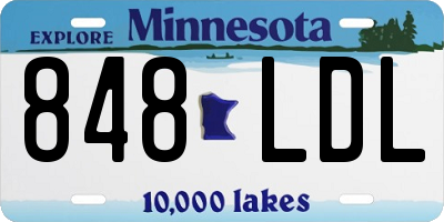 MN license plate 848LDL