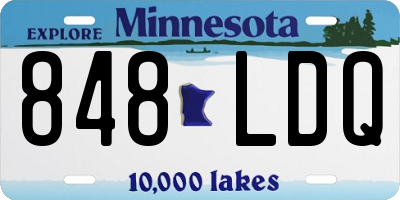 MN license plate 848LDQ