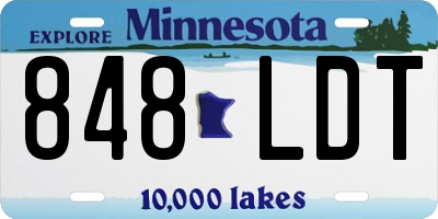 MN license plate 848LDT