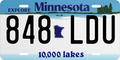 MN license plate 848LDU