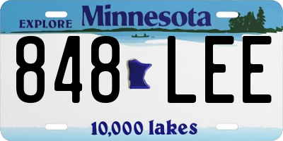 MN license plate 848LEE