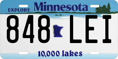 MN license plate 848LEI