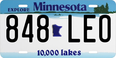 MN license plate 848LEO