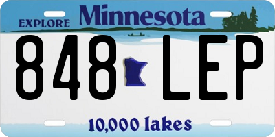 MN license plate 848LEP
