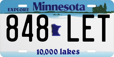 MN license plate 848LET