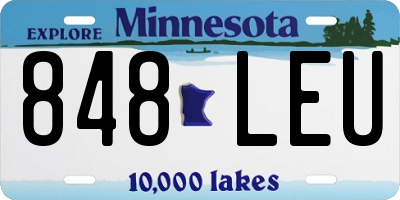 MN license plate 848LEU