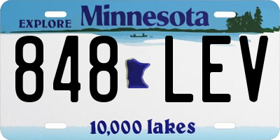 MN license plate 848LEV