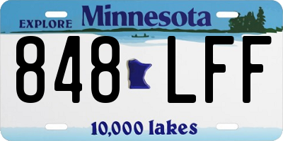 MN license plate 848LFF