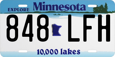 MN license plate 848LFH
