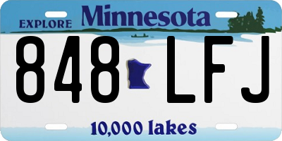 MN license plate 848LFJ