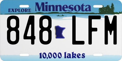 MN license plate 848LFM