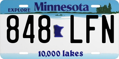 MN license plate 848LFN