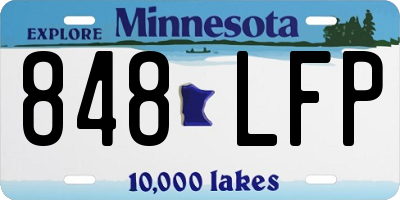 MN license plate 848LFP