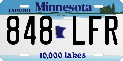 MN license plate 848LFR