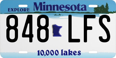 MN license plate 848LFS