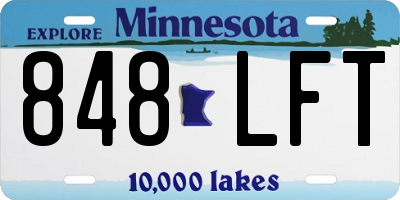 MN license plate 848LFT