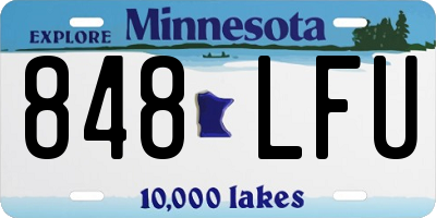 MN license plate 848LFU